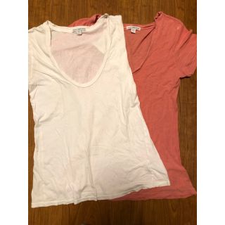 ジェームスパース(JAMES PERSE)のジェームス パース  カットソー Tシャツ サイズ1 レディース  2枚 セット(Tシャツ(半袖/袖なし))