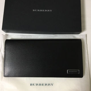 BURBERRY - 新品 箱付き バーバリー 長財布 財布 メンズ マフラー