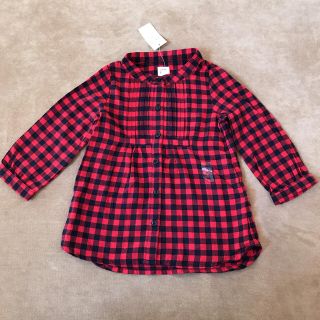 ベビーギャップ(babyGAP)のひろタン様専用babyGAP  赤チェック チュニックシャツ 90サイズ(ワンピース)