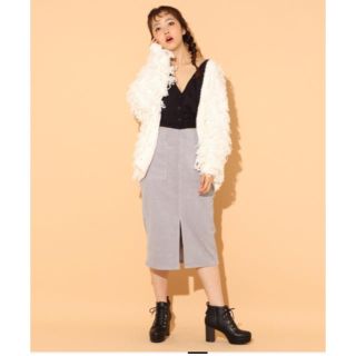 ヘザー(heather)の17aw コーデュロイ I ラインスカート(ひざ丈スカート)