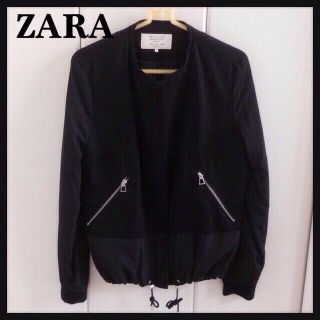 ザラ(ZARA)のコンビジャケット(ノーカラージャケット)