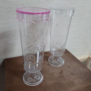 大倉トーイ　プラスチックコップ　2個セット　昭和　レトロ　デッドストック(グラス/カップ)