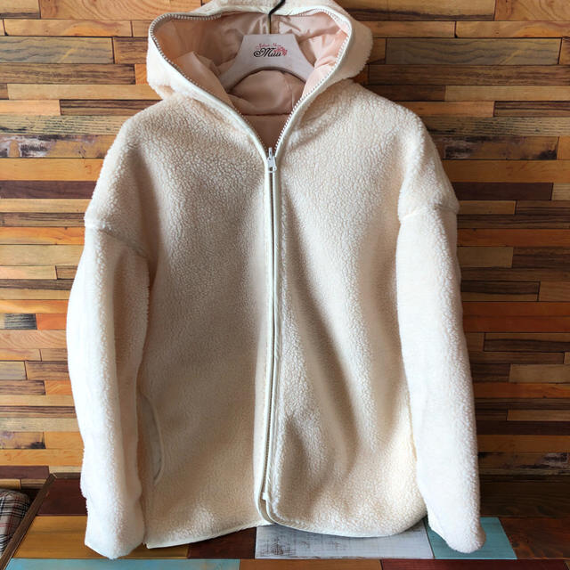 MILKFED fluffy zip up hoodie ボアパーカージャンバー