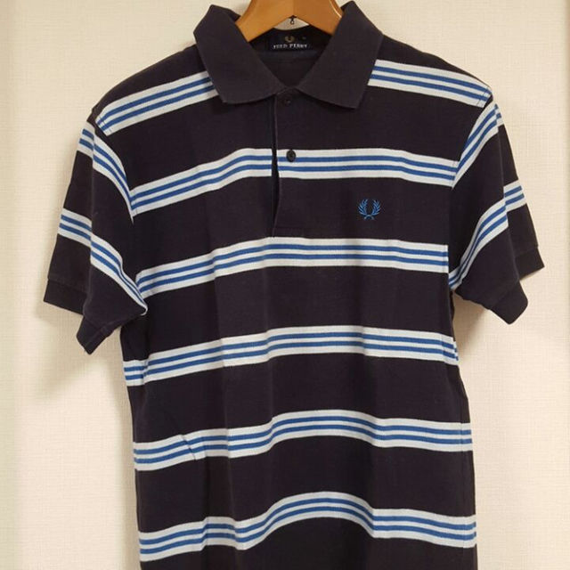 FRED PERRY(フレッドペリー)のフレッドペリー ボーダー ポロ ネイビー メンズのトップス(ポロシャツ)の商品写真