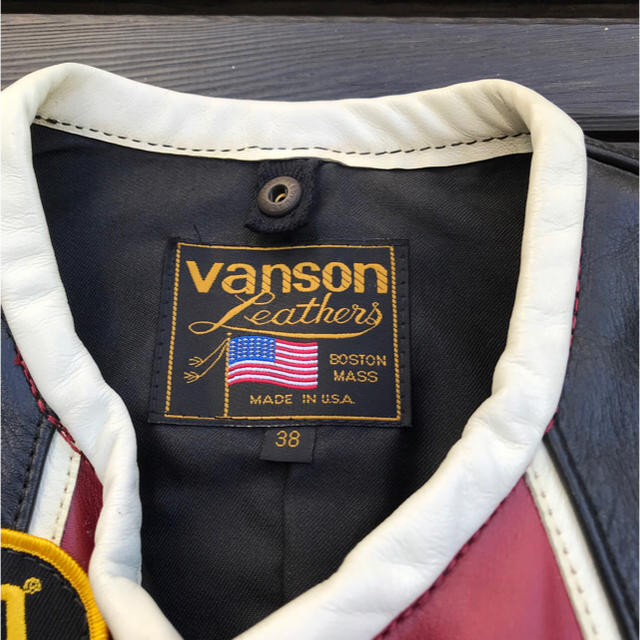 VANSON(バンソン)のVANSONのスターシングルライダースジャケット メンズのジャケット/アウター(ライダースジャケット)の商品写真