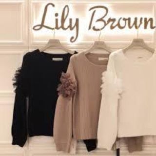 リリーブラウン(Lily Brown)のLilybrown チュールリボンプルオーバー(ニット/セーター)