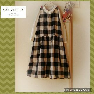 サンバレー(SUNVALLEY)の【mimo様専用】SUN VALLEY★ブロックチェックワンピース(ひざ丈ワンピース)