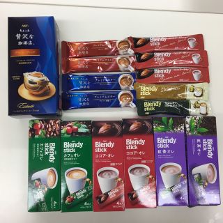 エイージーエフ(AGF)のブレンディ、マキシム、スティックカフェオレ、コーヒー・紅茶・ココア計38本(その他)