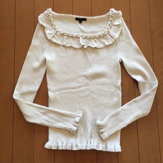 トゥービーシック(TO BE CHIC)の美品☆ＴＯ ＢＥ ＣＨＩＣ☆ベージュラメ入りニット☆フォクシー、ルネ、エポカなど(ニット/セーター)