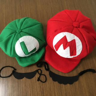 マリオとルイージの手作り帽子の通販 by 夏目英恵's shop｜ラクマ