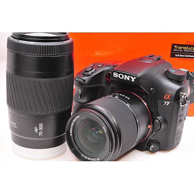 ⭐︎極上品⭐︎SONY α77 ★300㎜付 超望遠付きWレンズ★