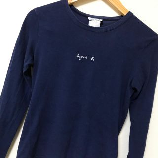 アニエスベー(agnes b.)の【レア品☆】アニエスベー 長袖ちびロゴTシャツ  ネイビー(Tシャツ(長袖/七分))