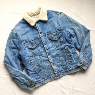 リーバイス(Levi's)の70s USA製 40 リーバイス 70608-0213 デニムボアジャケット(Gジャン/デニムジャケット)