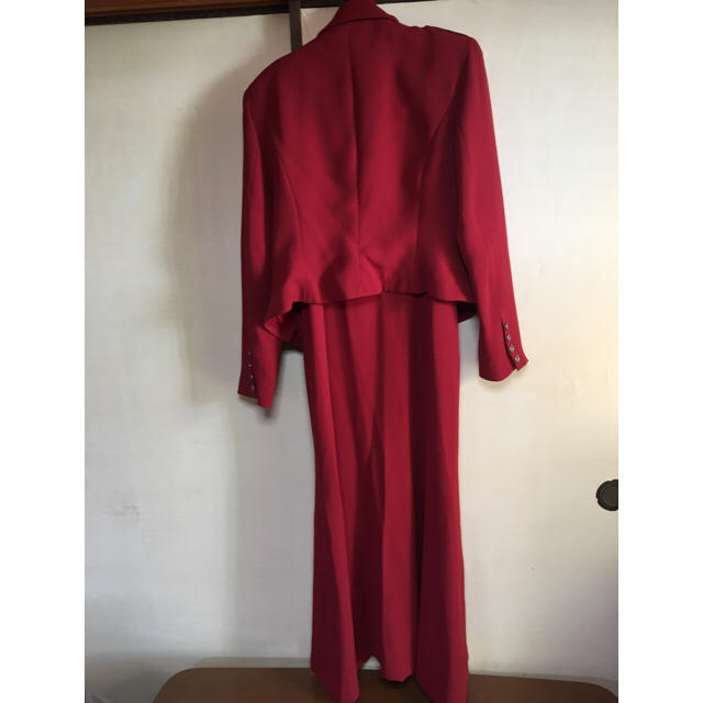 【日本製】レギープレス スーツ レッド レディースのフォーマル/ドレス(スーツ)の商品写真