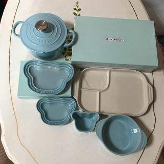 ルクルーゼ(LE CREUSET)のしおり様専用 未使用離乳食セット ブルー(離乳食器セット)