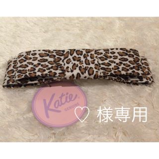 ケイティー(Katie)のKatie レオパード big ribbon pin(バレッタ/ヘアクリップ)