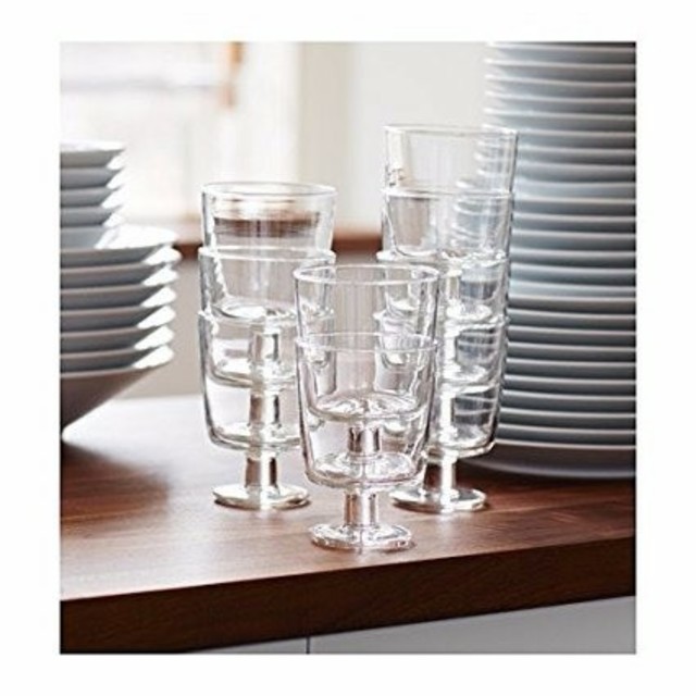 IKEA(イケア)のIKEA 365+ ワイングラス, クリアガラス 4セット インテリア/住まい/日用品のキッチン/食器(グラス/カップ)の商品写真