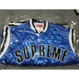 シュプリーム(Supreme)のたけっしー様専用☆Quilted Satin Varsity Jacket 青M(スタジャン)