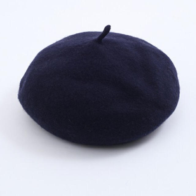 merlot(メルロー)の新品未使用‼️ merlot ウールベレー帽1967 ネイビー レディースの帽子(ハンチング/ベレー帽)の商品写真