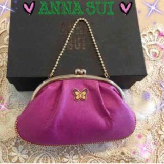 アナスイ(ANNA SUI)の新品☆ ANNA SUI ☆  チェーン付き  がま口  タグ・箱付き(ハンドバッグ)