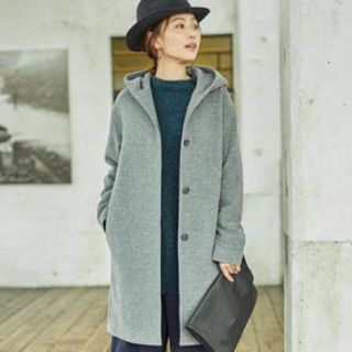 ユニクロ(UNIQLO)のユニクロ ビッグシルエットフーデットコート(ロングコート)