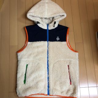 美品　チャムス　CHUMS フリースジャケット エルモ　フーディ ボーダー　M