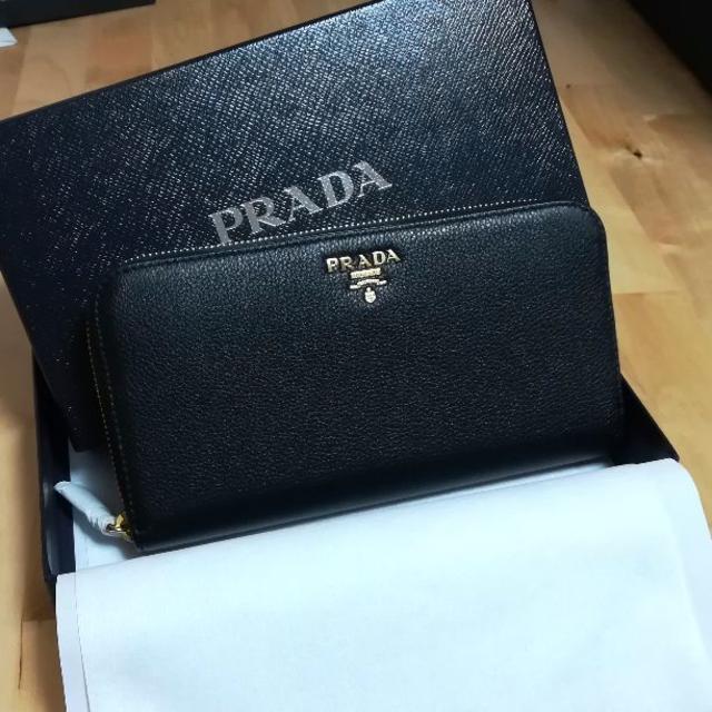 PRADA(プラダ)の即日発送★PRADA(プラダ) 長財布 ラウンドファスナー 　ブラック メンズのファッション小物(長財布)の商品写真