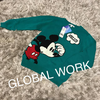 グローバルワーク(GLOBAL WORK)の新品タグ付き☆ グローバルワーク ミッキートップス(ニット)