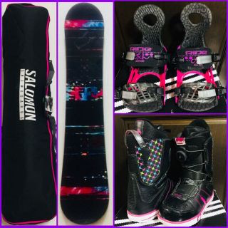 サロモン(SALOMON)のSALOMON Snowboards他セット[板147cm/ブーツ25.5cm](ボード)