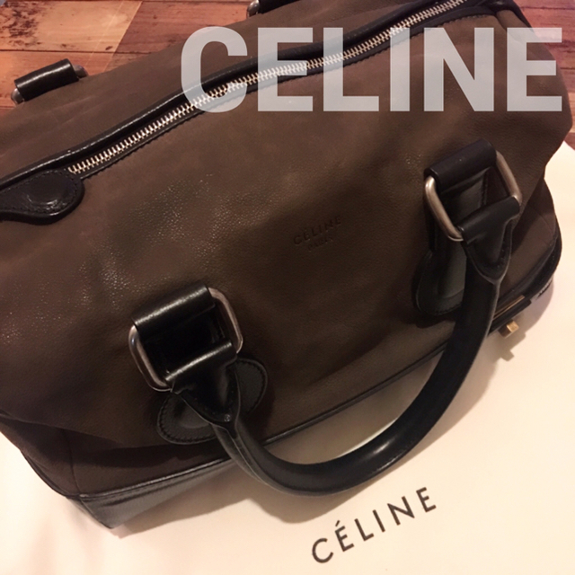 希少良品❁﻿セリーヌ CELINE❁﻿ レザー バイカラーハンドバッグ