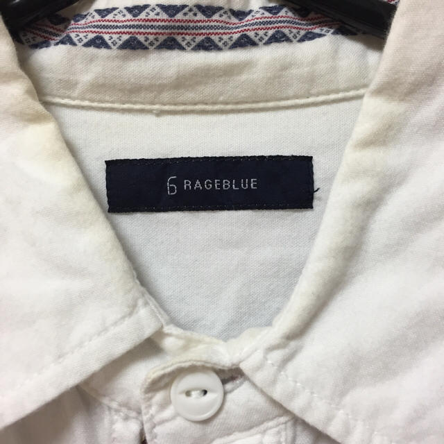 RAGEBLUE(レイジブルー)のレイジブルー 白シャツ ７分袖 サイズM メンズのトップス(シャツ)の商品写真