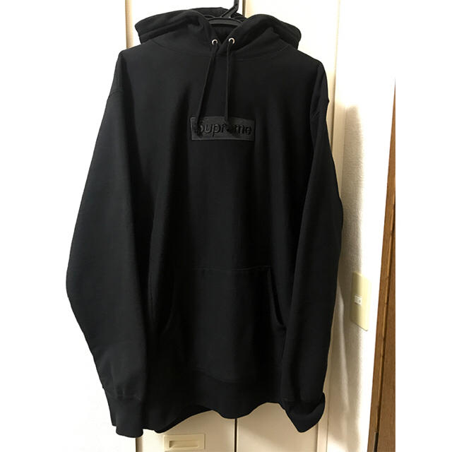 経典ブランド Supreme 黒 ブラック パーカー foodie logo Box Supreme