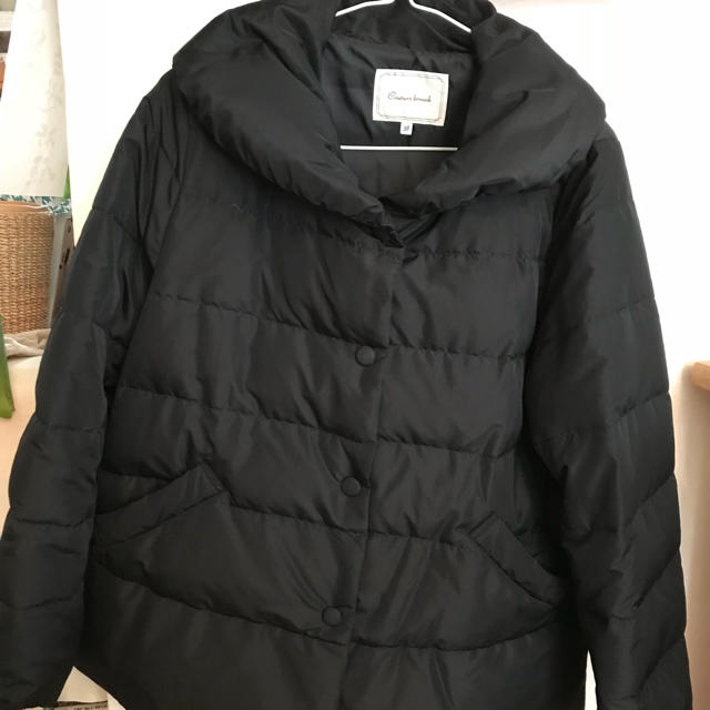 Couture Brooch(クチュールブローチ)のクチュールブローチ 薄手ダウンコート ブラック黒 未使用 レディースのジャケット/アウター(ダウンコート)の商品写真