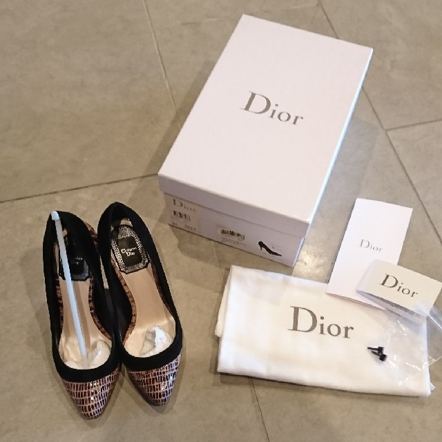 Christian Dior(クリスチャンディオール)のディオール  パイソン×スウェード パンプス レディースの靴/シューズ(ハイヒール/パンプス)の商品写真