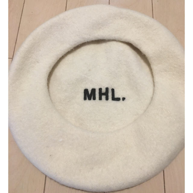 MARGARET HOWELL(マーガレットハウエル)のはに様専用 MHL オフホワイト ウールベレー 美品 フランス製 レディースの帽子(ハンチング/ベレー帽)の商品写真