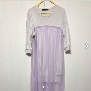 ダブルクローゼット(w closet)のダブルクローゼット チュールレイヤード風ワンピース◎(ひざ丈ワンピース)