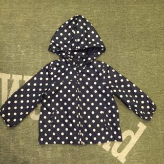 ベビーギャップ(babyGAP)のbaby gap ネイビー ドット柄 ウィンドブレーカー  90cm(ジャケット/上着)