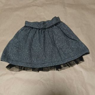 ギャップキッズ(GAP Kids)のGAPKIDS ラメ入りツイードスカート グレー×ブラック 120(スカート)