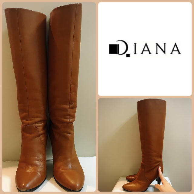 DIANA(ダイアナ)のダイアナ♡キャメルレザー ロングブーツ♡ レディースの靴/シューズ(ブーツ)の商品写真