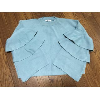 ムルーア(MURUA)のEmily様【新品】MURUA フリルニット ブルー(ニット/セーター)