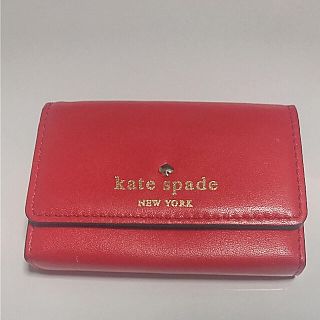 ケイトスペードニューヨーク(kate spade new york)の最終値下げ♪ケイトスペード 名刺入れ 赤 レザー ♪美品(名刺入れ/定期入れ)