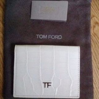 トムフォード(TOM FORD)のトムフォード Tom Ford クロコ ワニ革 カード 名刺入れ 財布 未使用新(名刺入れ/定期入れ)