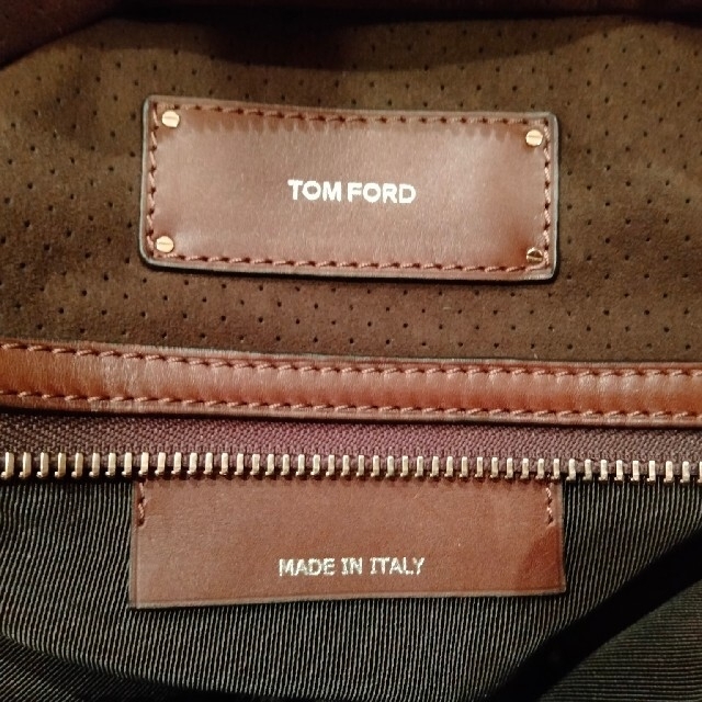 TOM FORD(トムフォード)のトムフォード Tom Ford ボストンバッグ 茶レザー キャンバスベージュ メンズのバッグ(トラベルバッグ/スーツケース)の商品写真