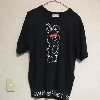 シマムラ(しまむら)の✡ロングTシャツ 黒 半袖✡(Tシャツ(半袖/袖なし))