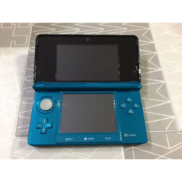 ニンテンドー3DS(ニンテンドー3DS)の【美品】Nintendo 3DS アクアブルー 付属品 完備 エンタメ/ホビーのゲームソフト/ゲーム機本体(携帯用ゲーム機本体)の商品写真