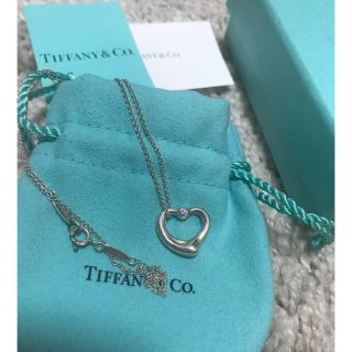 ティファニー(Tiffany & Co.)のオープンハート ピンクサファイア(ネックレス)