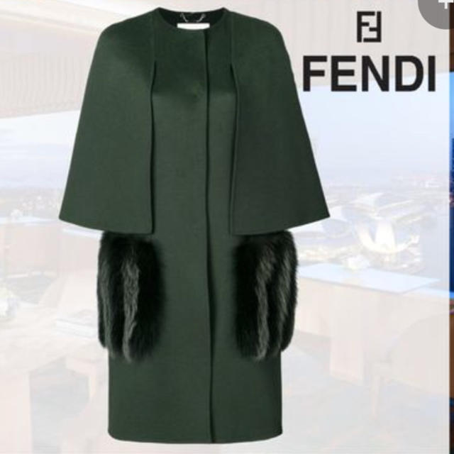 FENDI カラーブロック ケープコート - 通販 - csa.sakura.ne.jp