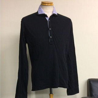 タケオキクチ(TAKEO KIKUCHI)のタケオキクチ 長袖ポロシャツ 黒 サイズ4(ポロシャツ)