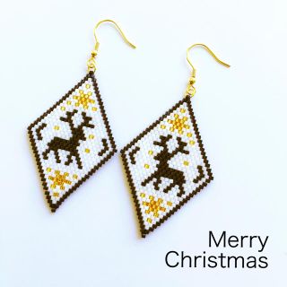 Christmas ☆ トナカイピアス ( イヤリング クリスマス サンタ )(ピアス)