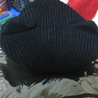 クレイミー(Crayme,)のCrayme   ニャンコベレー帽  黒(ハンチング/ベレー帽)